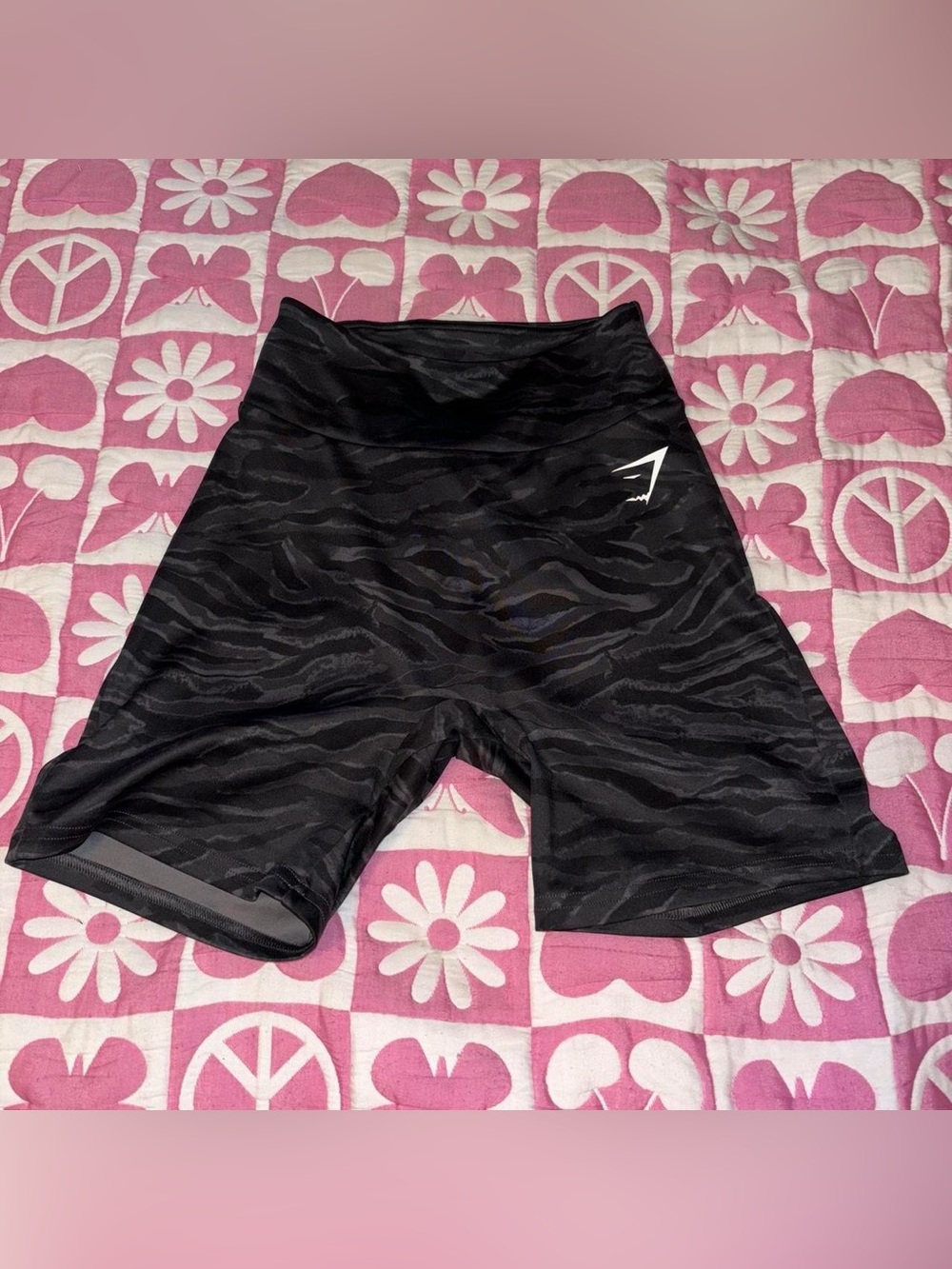 Gymshark Black and Grey Scrunch Shorts